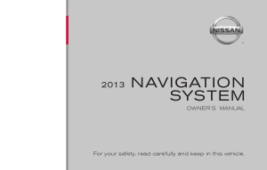 2013 Nissan JUKE LC1 Navigation Manual